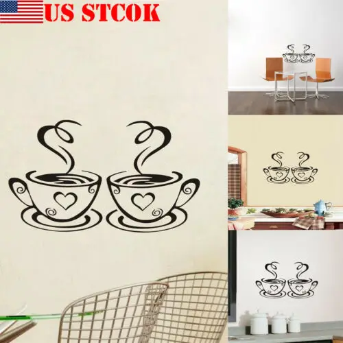 Кухня паб дома Кофе DIY Съемный Декор наклейки на стену чашка кафе Чай виниловые