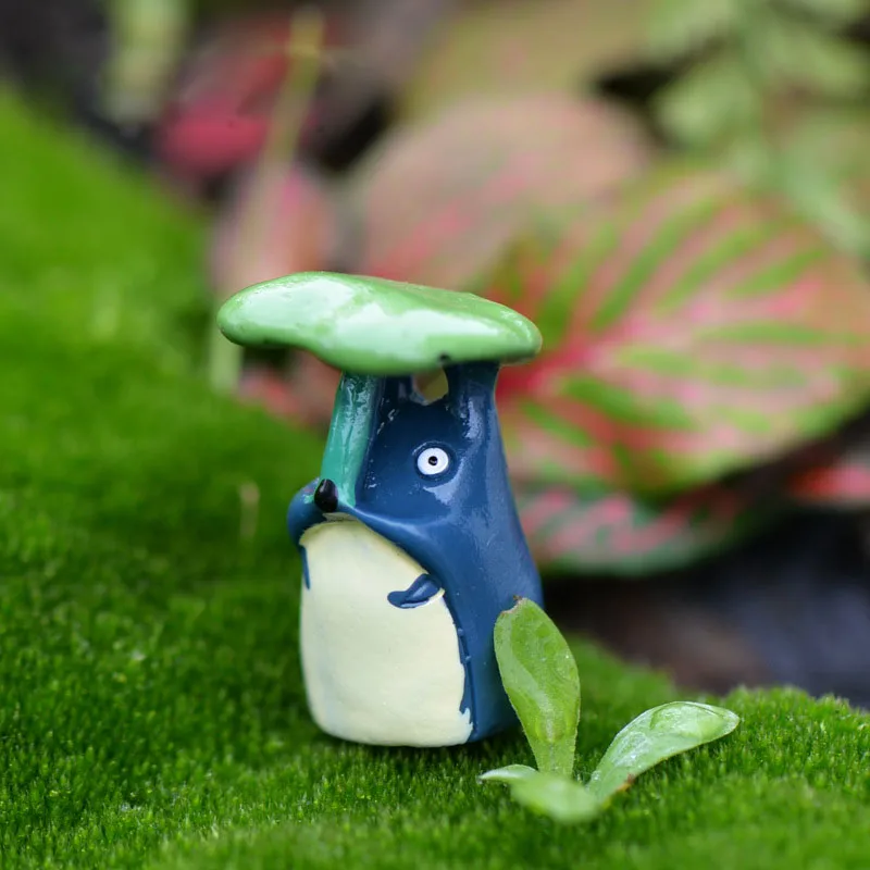 Миниатюрный Тоторо Take Lotus Leaf Mini Craft Totoro Ландшафтный Декор микро домашнее