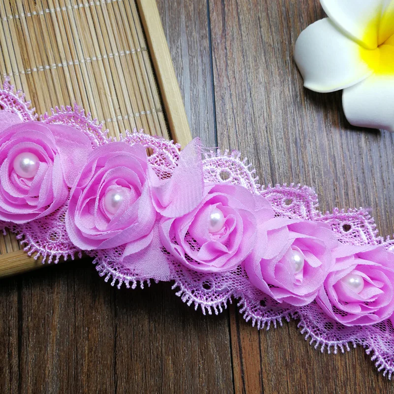 15yards 4.5cm Soluble Polyester Embroidery Chiffon Lace Trim Ruban Dentelle Diy Handmade Patchwork Ribbon Sewing Supplies Crafts | Дом и сад