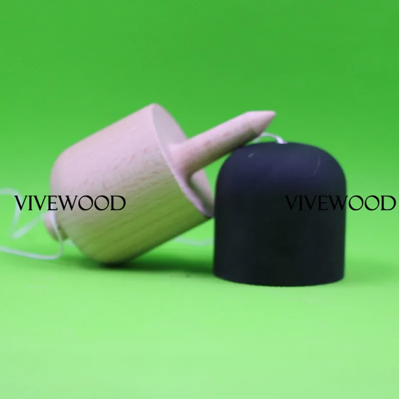 Таблетка Kendama изготовленная из натурального бука резиновая черная таблетка для