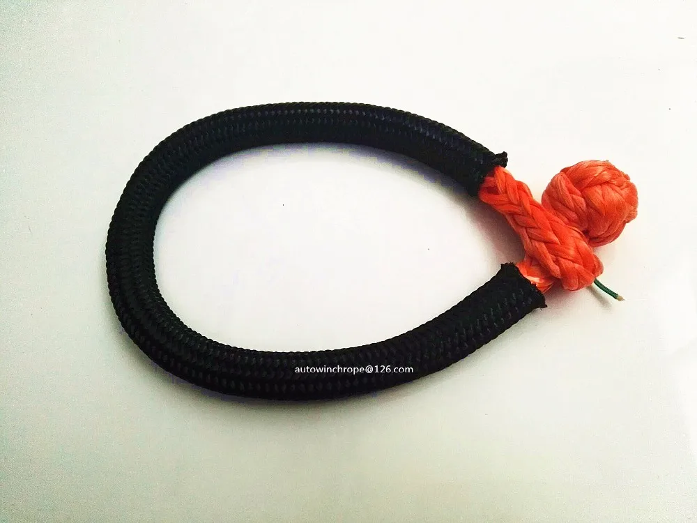 

Orange 8mm*80mm UHMWPE Soft Shackles,ATV Winch Shackle,ATV Shackle for Offroad Accessaries