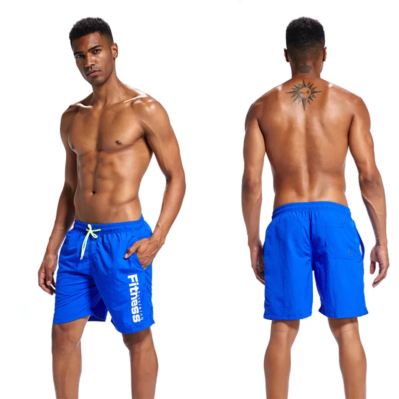 Мужские спортивные шорты для фитнеса летние пляжные серфинга одежда плавания