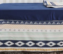 Crib Skirt Детская кроватка для маленьких мальчиков Аризона лесной Этнический, Ацтеки бак детская юбка для детской кроватки Набор Мини одеяло темно-синяя кроватка простыня кроватки рельс постельные принадлежности - Цвет: Crib Skirt