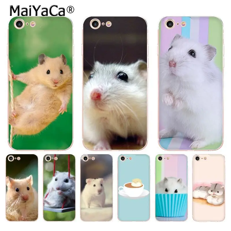 Мягкий ТПУ чехол MaiYaCa для телефона с милым хомяка животным iPhone 8 7 6 6S Plus X xs max xr 5S 12Pro