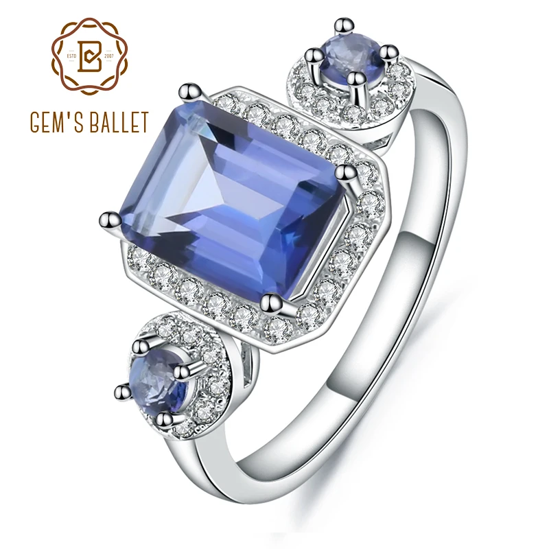 Драгоценный камень балет 2.28Ct натуральный иолит синий мистический кварцевый