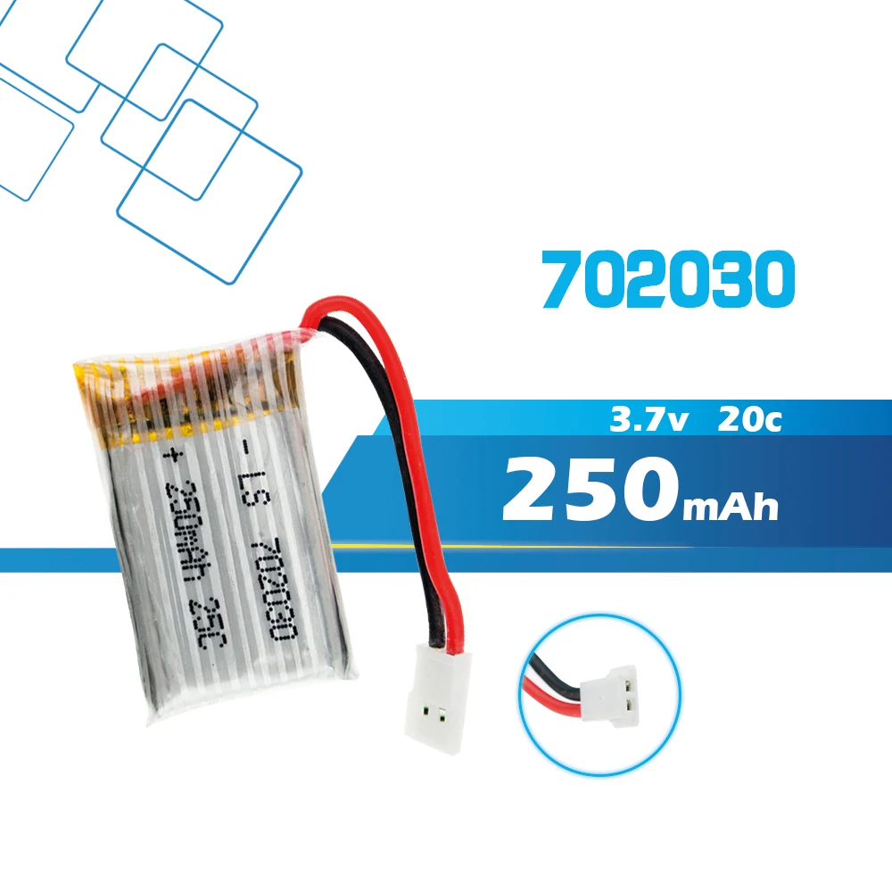 50 100 шт. 3 7 в 250 мАч 25C Литий-полимерный аккумулятор для Hubsan H107 H107C H107L Syma X11C JD385 JJ1000A