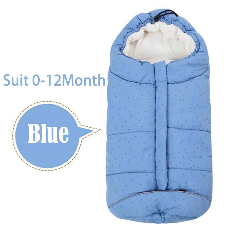 85cm Blue Спальный мешок, Детские Зимние коляски, уличные конверты для новорожденных, ветрозащитные спальные мешки, теплые детские плотные спальные мешки - Цвет: 85cm Blue