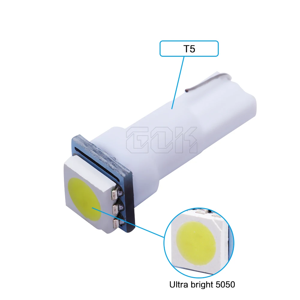 Оптовая продажа 1000 X T5 led 5050 1SMD 74 Led Клин для лампы база приборных панелей датчик t5