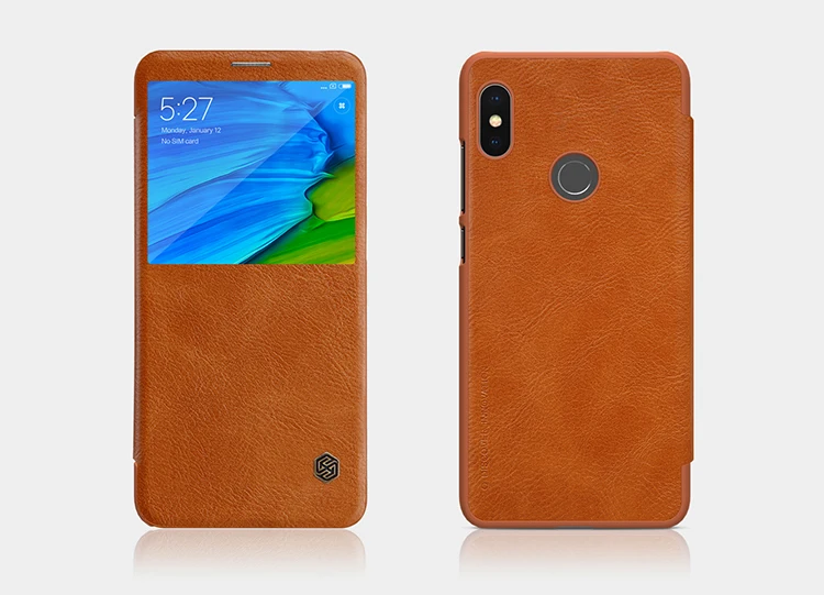Для Xiaomi Redmi Note 5 глобальная версия кожаный чехол серия Nillkin QIN откидная крышка Redmi Note 5 чехол Роскошный бренд с большим окошком обзора