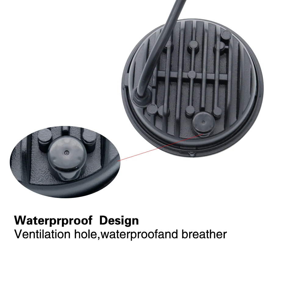 2 шт. хромированная/черная 4 5 дюймовая светодиодная фара ближнего света