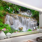 Пользовательские 3D фото обои водопад пейзаж Водонепроницаемый самоклеющиеся обои Papel де Parede гостиная спальня задний план стены