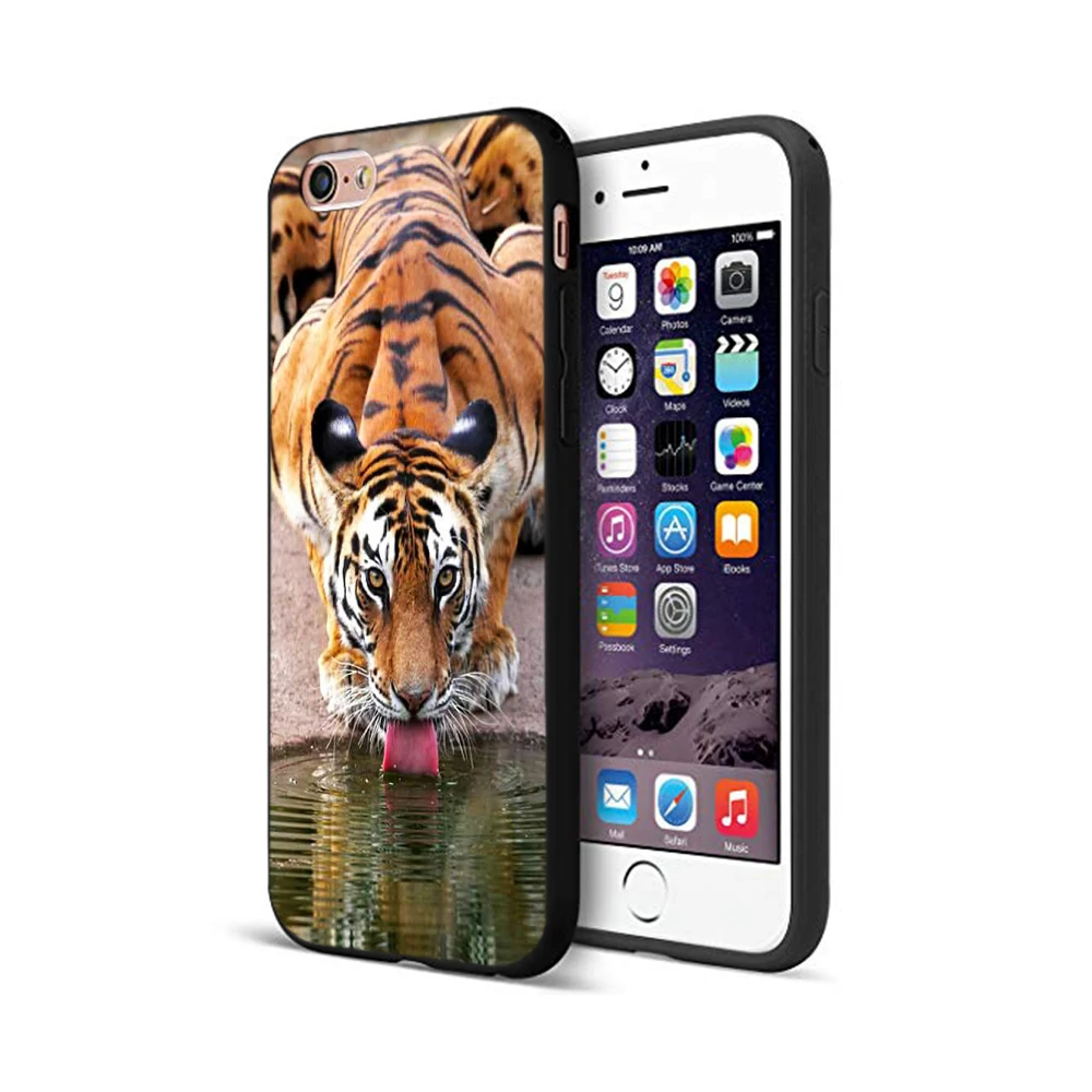 Черный чехол ТПУ для iphone 5 5s se 6 6s 7 8 plus x 10 силиконовый чехол для iphone XR XS 11 pro MAX чехол лев тигр Мода животное