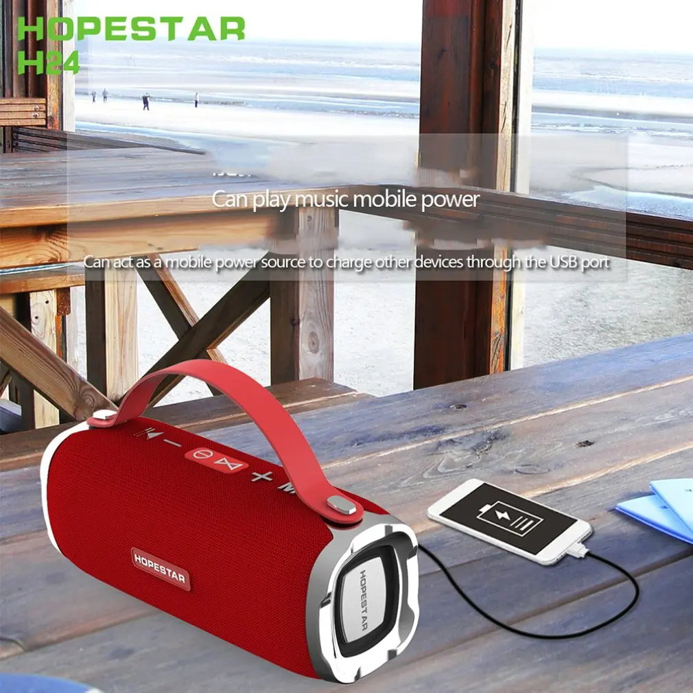 HOPESTAR H24 динамик Портативный беспроводной громкий динамик стерео звук Открытый водонепроницаемый динамик Мобильная мощность