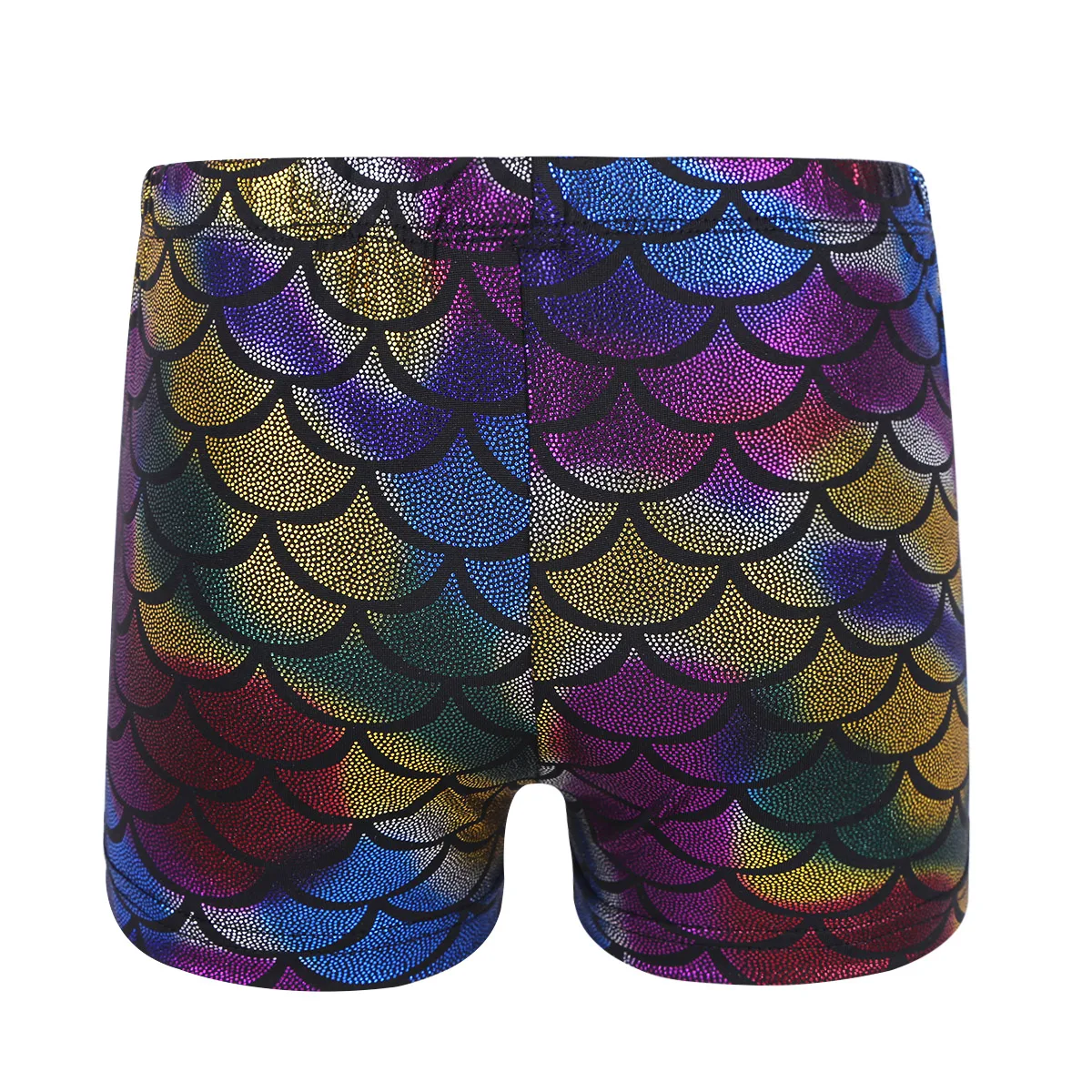 Танцевальные шорты для девочек блестящие гимнастические трико блестящая