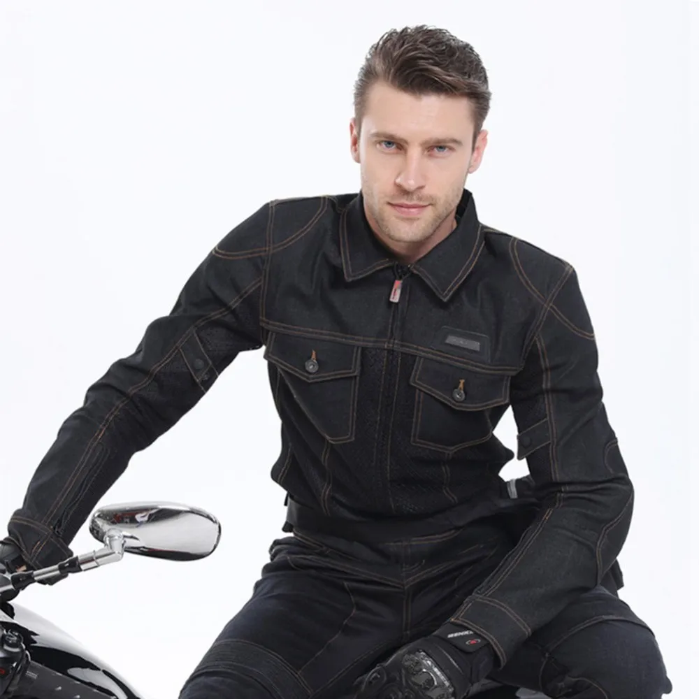 BENKIA JC34 джинсовая мотоциклетная мужская куртка Байкер Мото Bicicleta Одежда для верховой езды мотоциклы защитное снаряжение мотоциклетная куртка
