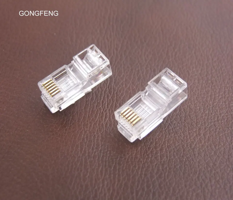 Специальное опт GONGFENG Новый RJ11 коннектор специальный удлиненный 6P6C Телефонная