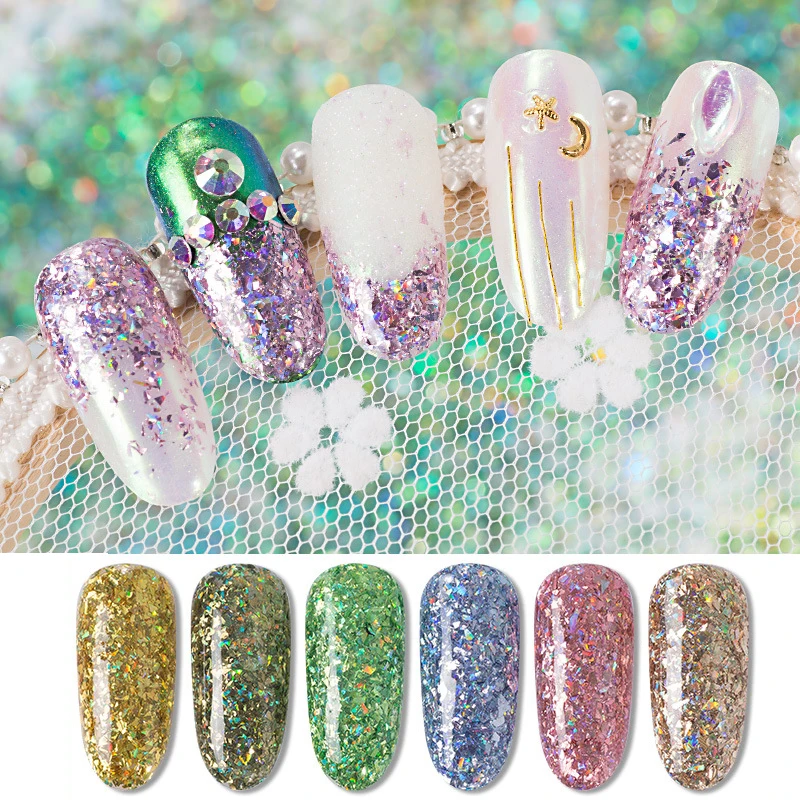 12 шт. набор для маникюра с шестигранными блестками | Красота и здоровье