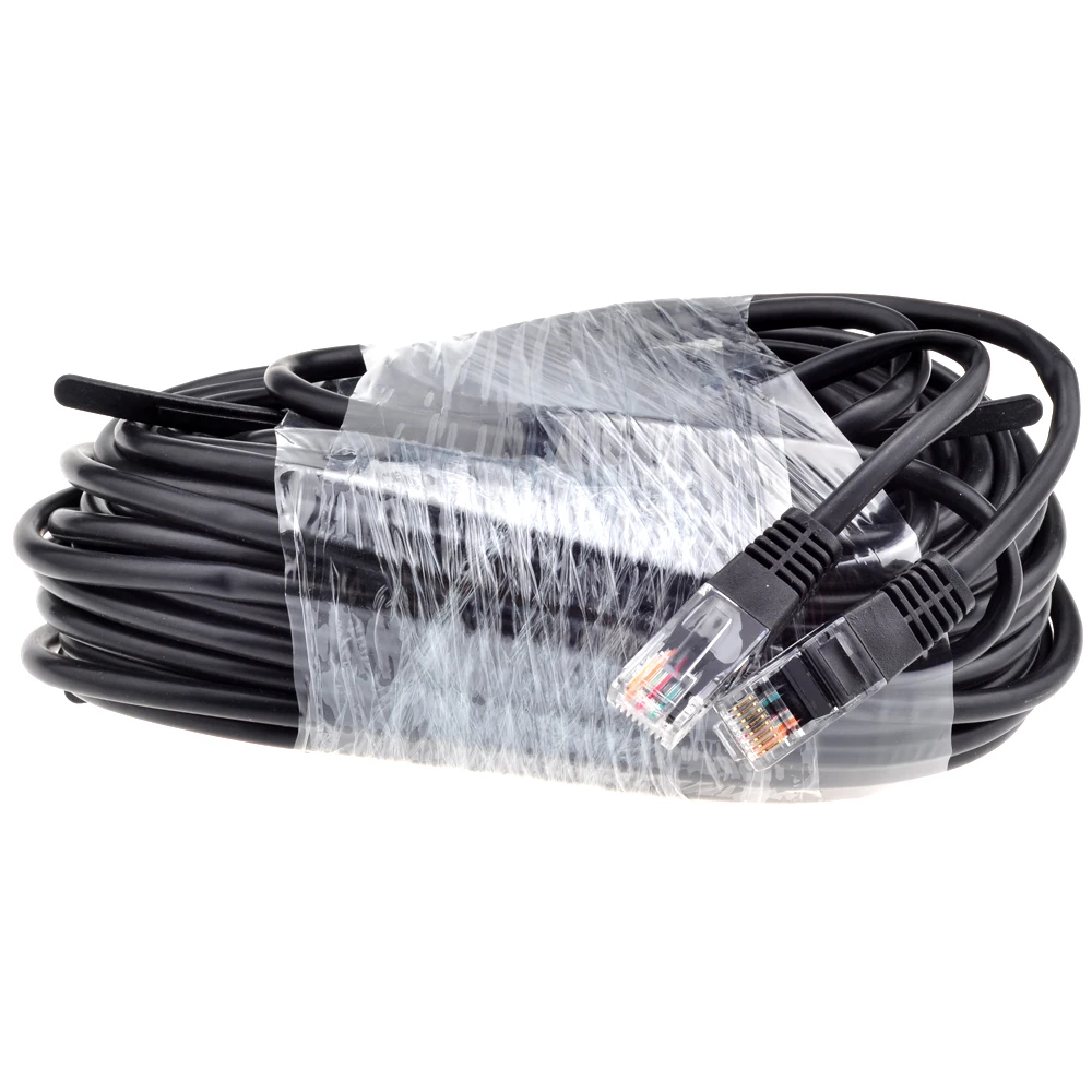 Gadinan 8 шт. RJ45 CAT5E CAT5 LAN Ethernet сетевой кабель черный 20 м 60 футов Специальный для IP PoE