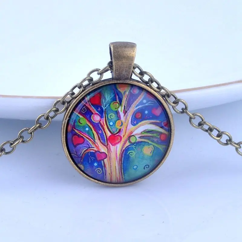 Ожерелье с подвеской винтажное бронзовое изображением дерева|fashion jewelry handmade|jewelry