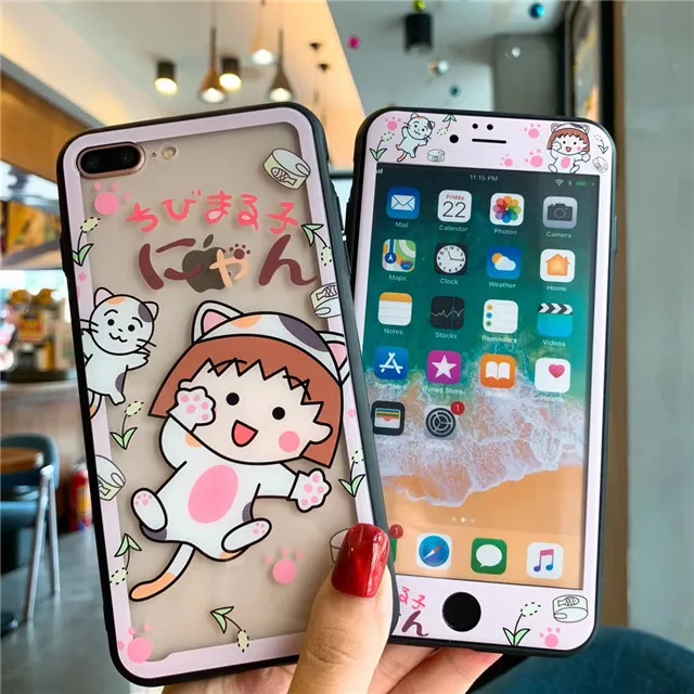 5 Закаленное стекло для iPhone 7 8 6 6S Plus XR X XS Max защита экрана Flim+ стеклянный чехол для телефона с рисунком Две звезды - Цвет: 5