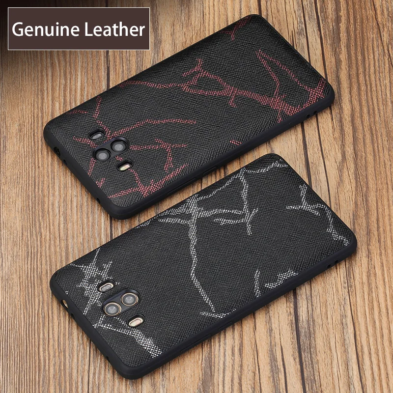 Line texture Style Phone case For HUAWEI Mate 10 Genuine Leather cover P10 P20 9 Pro Nova 2s 2 Plus Honor V9 V10 |