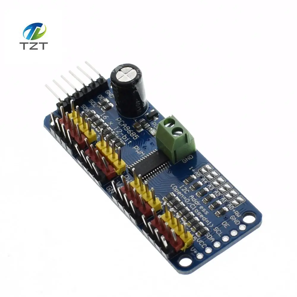 1 шт. 16-канал 12-бит ШИМ/сервопривод-I2C интерфейс-PCA9685 для Arduino Raspberry PI DIY Servo Щит Модуль