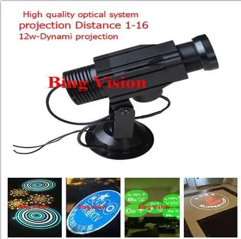 

High quality LED advertising image projections lamp, led logo projections light 12w rotating projection lamp lndoor/3-color