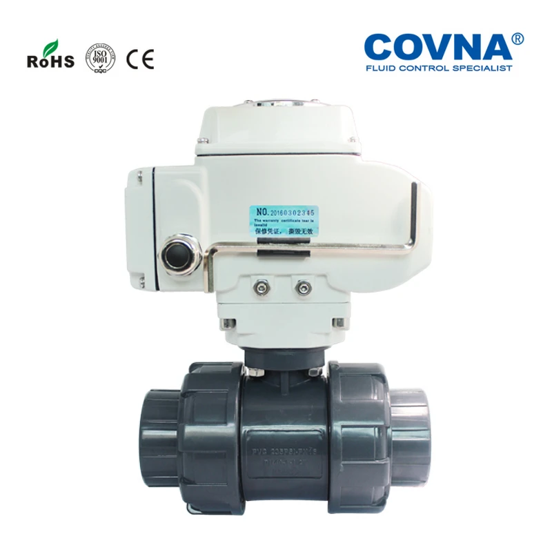 1 1/4'' UPVC Motorized Ball Valve Double Union Plastic Electric On Off Type | Обустройство дома