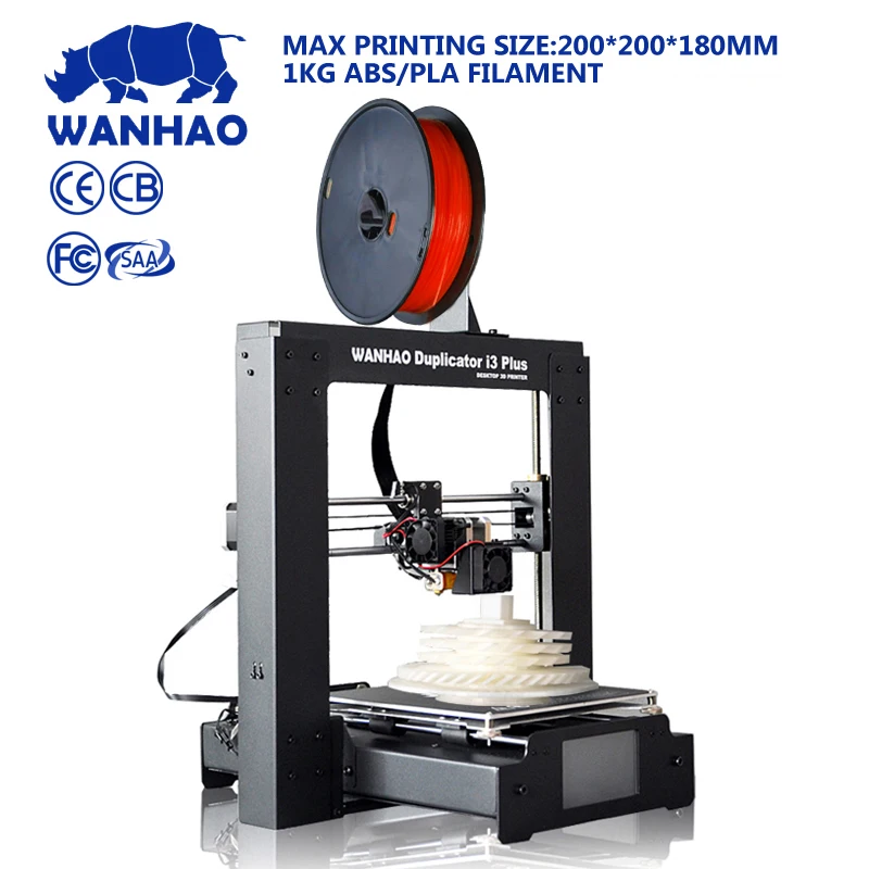 Дешевый 3D принтер по выгодной цене WANHAO i3 plus комплект Reprap с хорошим сенсорным ЖК