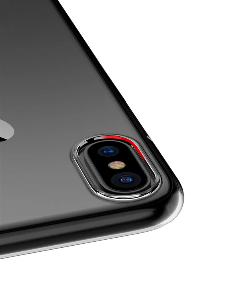 50pcs Transparent case For iPhone X Silicone Clear Soft TPU cases XS Max XR Ultra Crystal Full Protective Back Cover |