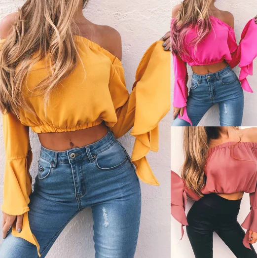 2017 летние Для женщин пикантные однотонные Цвет Повседневное воротник