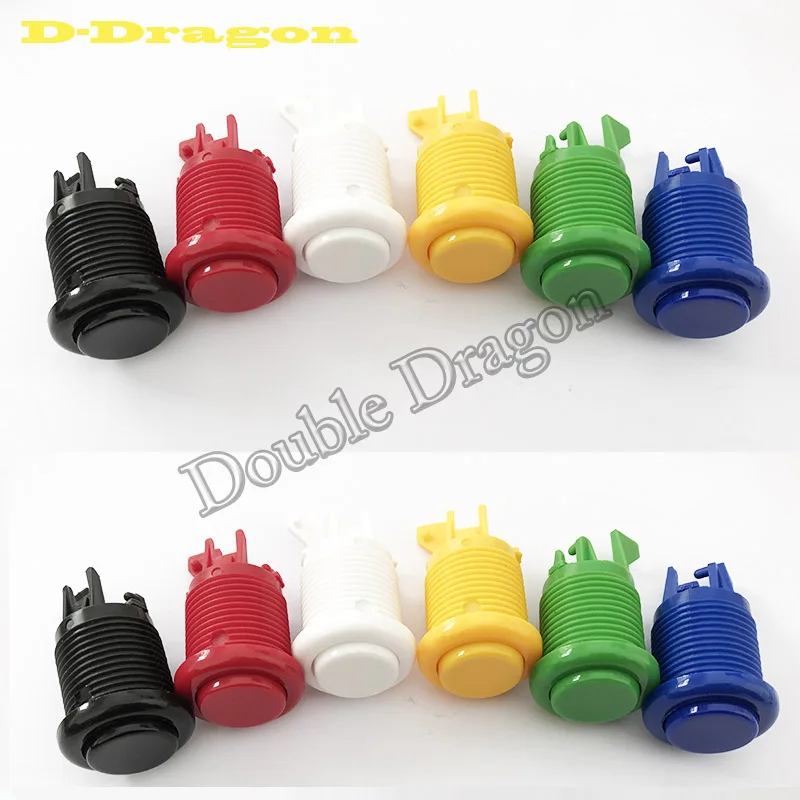 

100 шт 28 мм монтажное отверстие аркадная Кнопка американский стиль 6 цветов доступны для аркадной машины/игровой машины/коктейльной машины