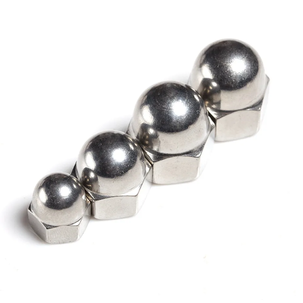 

1-20Pcs DIN1587 304 Stainless Steel Acorn Nuts Decorative Cover Semicircle Cap Nut M3 M4 M5 M6 M8 M10 M12 M14 M16 M20