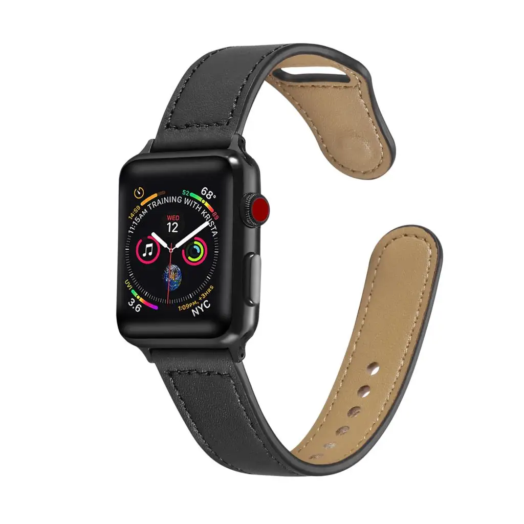 6 Ремешок для наручных часов Apple watch, ремешок 42 мм, 38 мм, 40 мм 44 высококачественной кожи в едином положении во время занятий легкой атлетикой, браслет ремень correa Apple iwatch 4 3/2 аксессуары - Цвет ремешка: 6