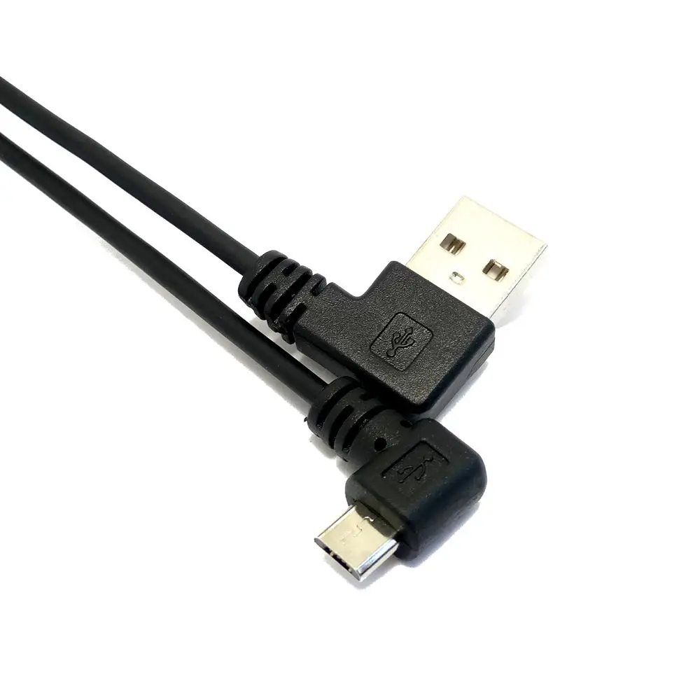 Micro usb Мужской 90 градусов левый угловой к usb Мужской левый угловой пружинный выдвижной кабель для синхронизации данных и зарядки 1 м