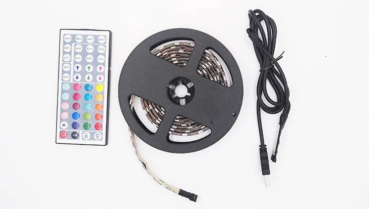 USB 5 В RGB Светодиодные ленты 5050 cri90 LED Клейкие света 10 мм для ТВ Задний план