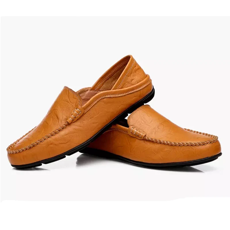 High quality Men Casual Shoes 2018 Fashion Leather Loafers Moccasins Slip On Men's Flats Male comfortable Shoe | Обувь