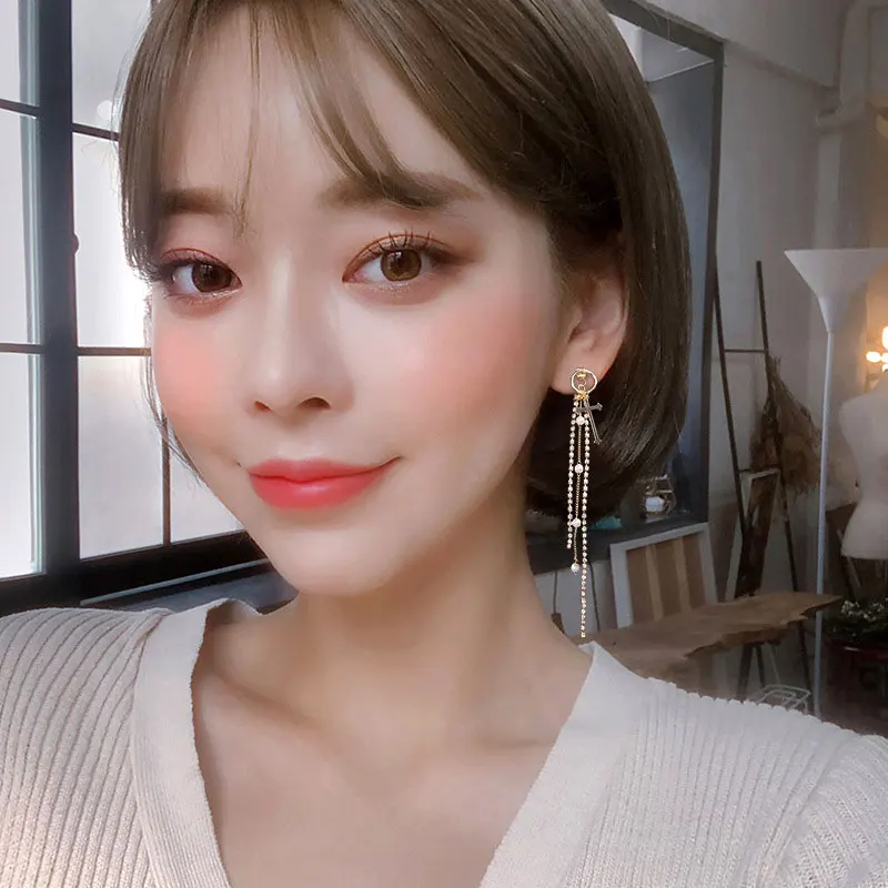 Серьги с кисточками в стиле барокко длинные модные серьги преувеличены Крест