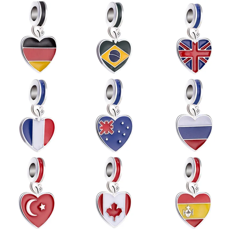 Красочные DIY бусины стрелы для маленьких мальчиков собака Национальный флаг