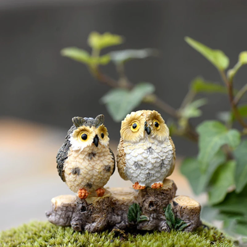 4 шт./компл. креативная пасторальная искусственная сова миниатюрная фигурка совы