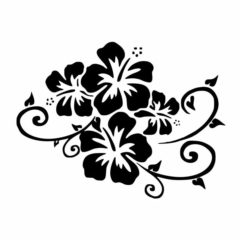 Декоративные виниловые наклейки для мотоцикла автомобиля с цветком на бампере 17