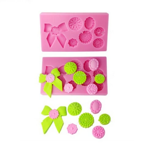 Кнопки в форме банта силиконовая форма для украшения тортов мастикой Мыло Форма