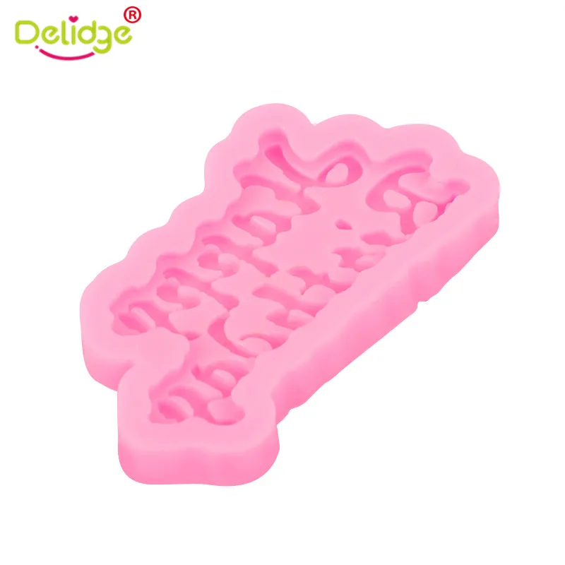 3D DIY Handmade Chocolate Ice Jelly Mold Happy Birthday Letters Silicone Baby Party Decorating Baking Accessory | Дом и сад