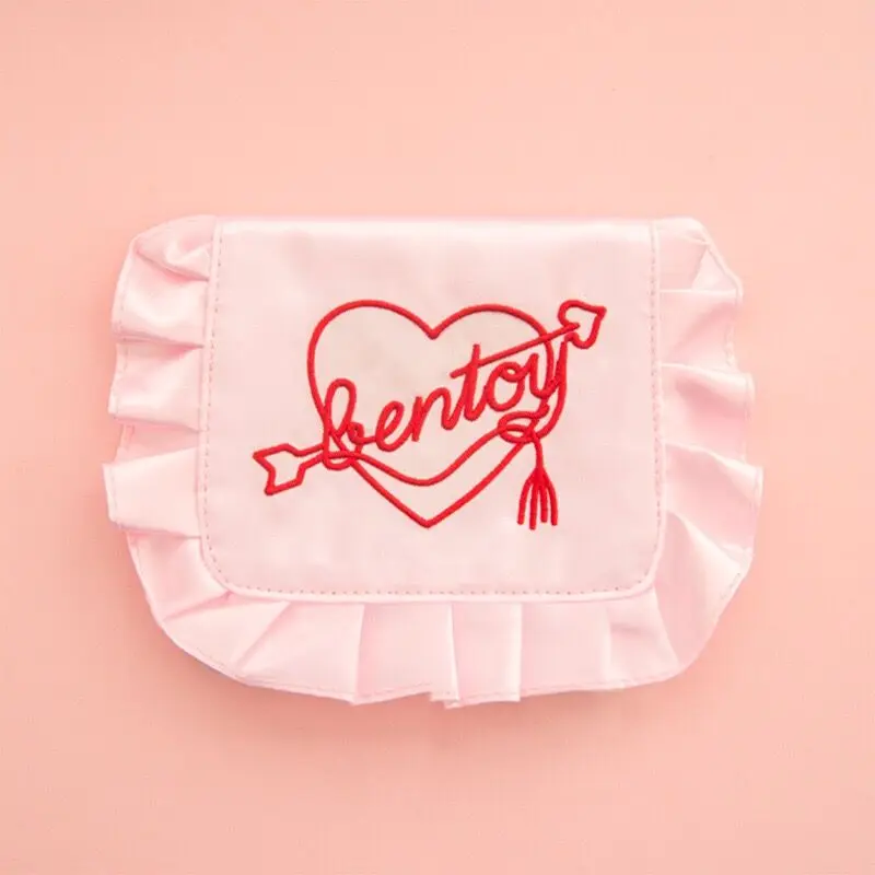 Pink Bentoy женские кошельки с вышивкой в виде сердца, сумка для хранения Daliy, женская сумка для гигиенических салфеток, многофункциональная мини-сумочка для девочек - Цвет: Pink