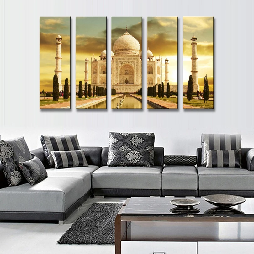 Известный туристический аттракцион Индия Тадж-Махал холст печать древняя