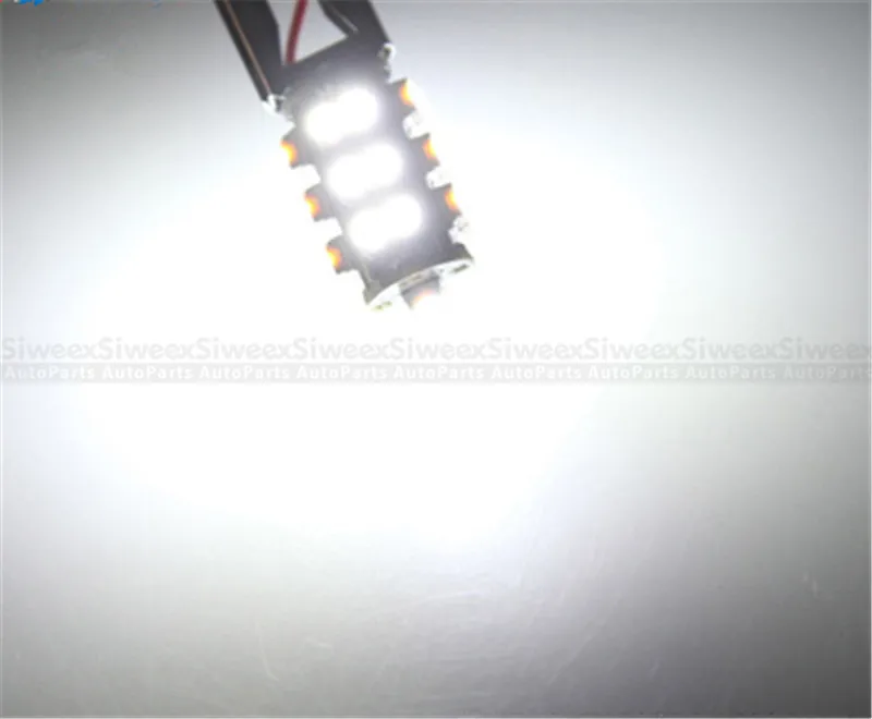 Фото Автомобильные противотуманные фары 3528 SMD /24 4014, 2 шт., светодиодсветодиодный лампы указателя поворота белого цвета, 12 В постоянного тока, дневные ходовые огни для автомобилей №3