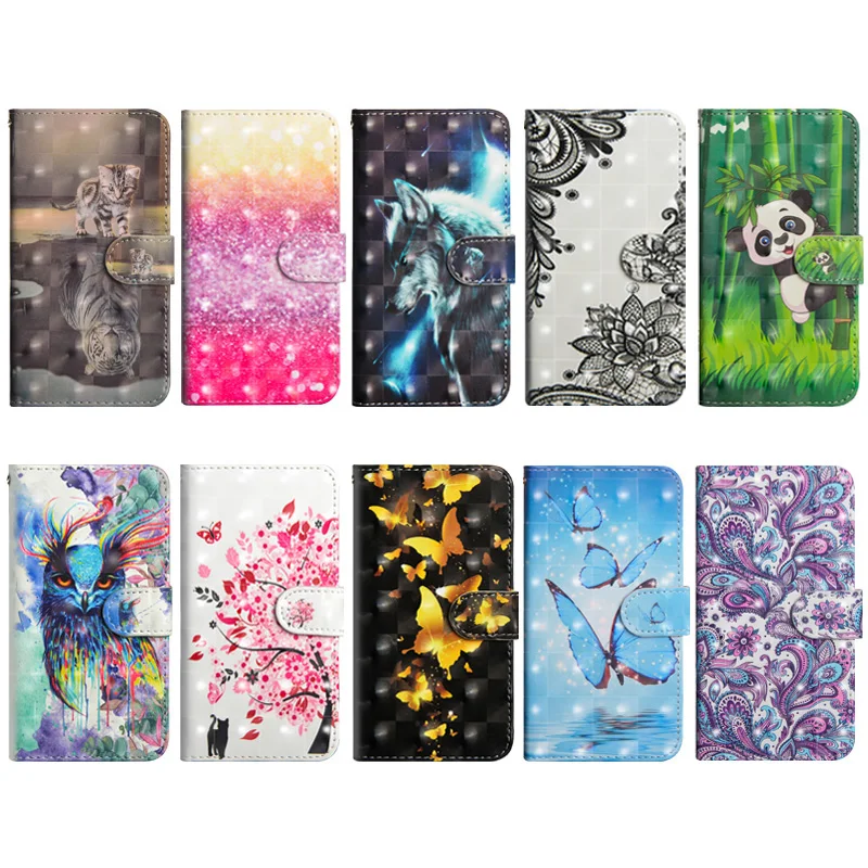 

Luxury Painting Flip Phone Case For Xiaomi Redmi K30 K20 8A 7A 6 5A 5 4X Y3 S2 Y2 Y1 Leather Silicon Wallet Cover Fundas Coqee