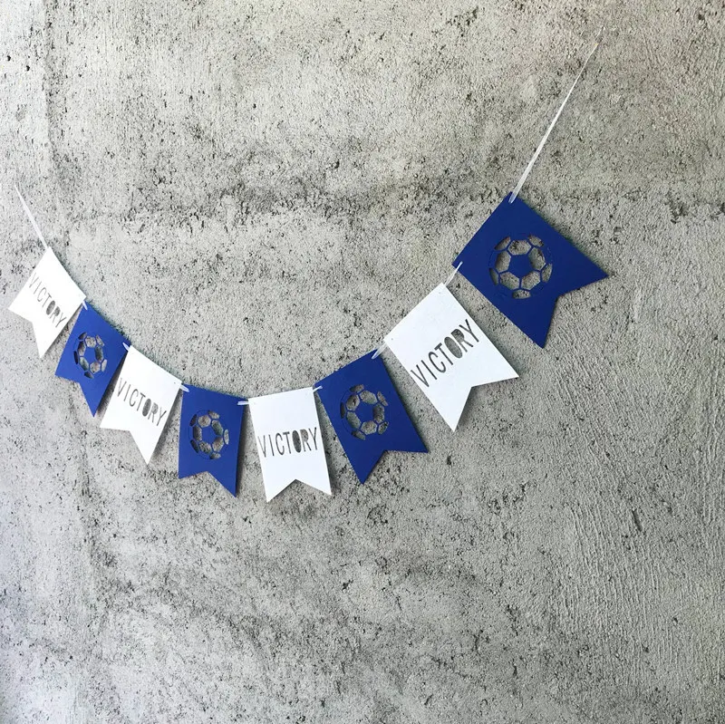 1 комплект полые Футбол узор баннер для футбола маленьких мальчиков Флаг победы