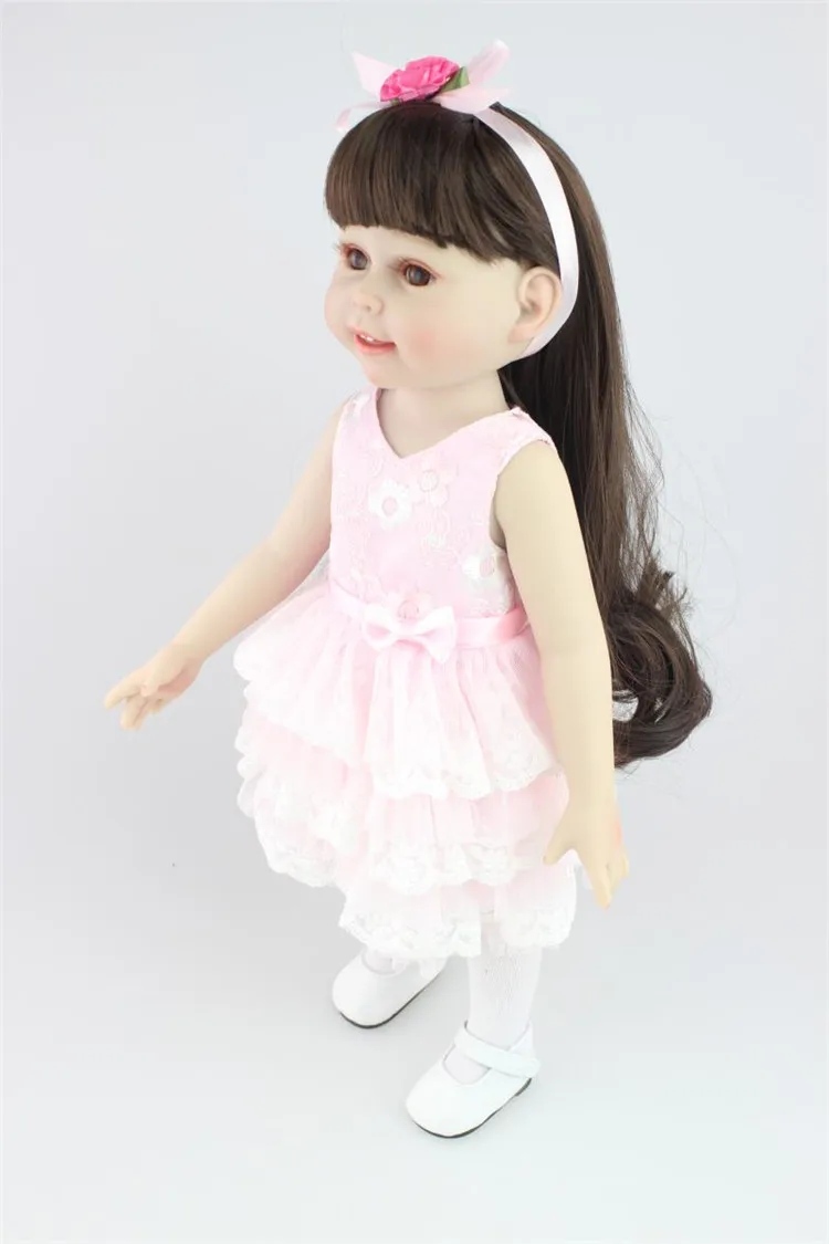 Кукла Reborn Girl NPK 45 см/18 дюймов виниловая Baby dolls игрушки Bebes reborn куклы принцессы для