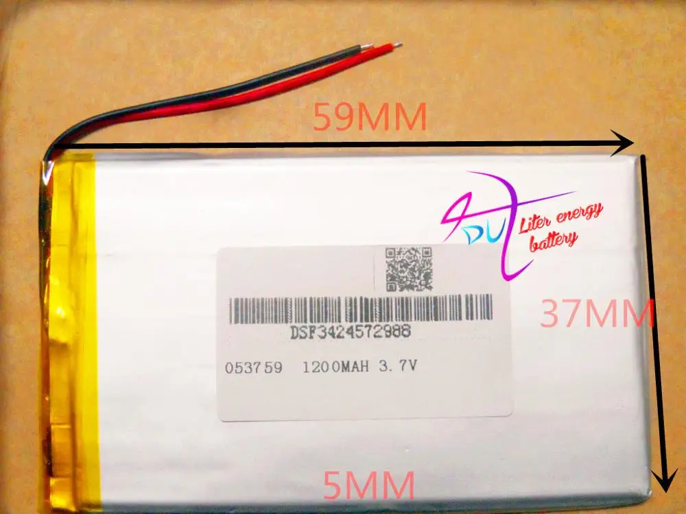 best battery brand 3.7V e Road route HD-X9 navigator 053759 503759 1200MAH GPS three lines |